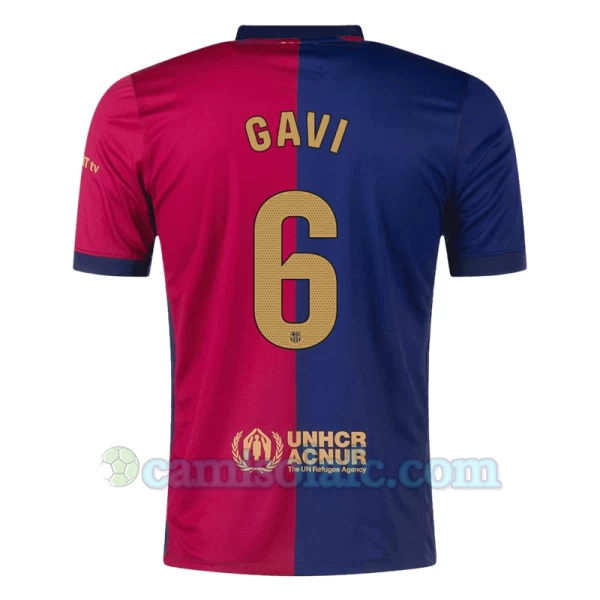 Camisola Futebol FC Barcelona Gavi #6 2024-25 Principal Equipamento Homem