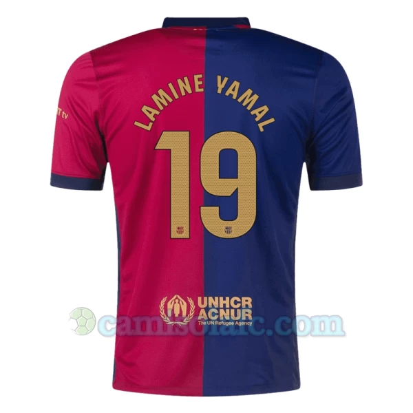 Camisola Futebol FC Barcelona Lamine Yamal #19 2024-25 Principal Equipamento Homem