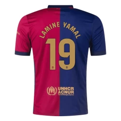 Camisola Futebol FC Barcelona Lamine Yamal #19 2024-25 UCL Principal Equipamento Homem