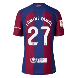 Camisola Futebol FC Barcelona Lamine Yamal #27 2023-24 Principal Equipamento Homem