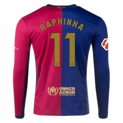 Camisola Futebol FC Barcelona Raphinha #11 2024-25 Principal Equipamento Homem Manga Comprida