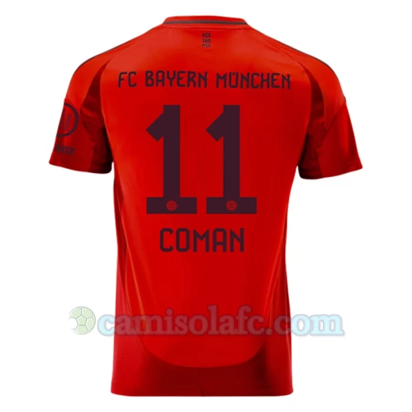 Camisola Futebol FC Bayern München Coman #11 2024-25 Principal Equipamento Homem