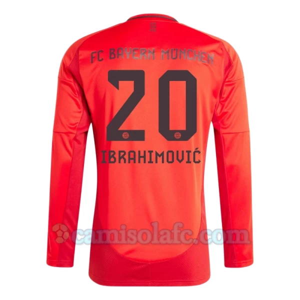 Camisola Futebol FC Bayern München Ibrahimovic #20 2024-25 Principal Equipamento Homem Manga Comprida