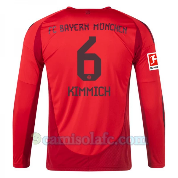 Camisola Futebol FC Bayern München Joshua Kimmich #6 2024-25 Principal Equipamento Homem Manga Comprida