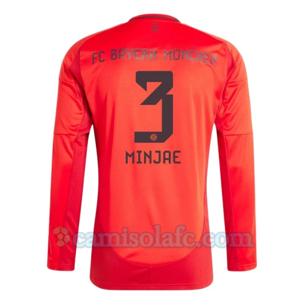 Camisola Futebol FC Bayern München Minjae #3 2024-25 Principal Equipamento Homem Manga Comprida