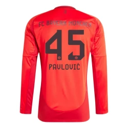 Camisola Futebol FC Bayern München Pavlovic #45 2024-25 Principal Equipamento Homem Manga Comprida