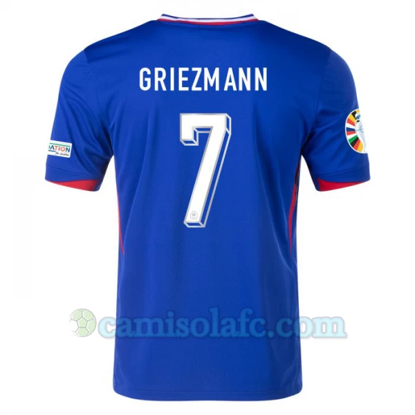 Camisola Futebol França Antoine Griezmann #7 UEFA Euro 2024 Principal Homem Equipamento