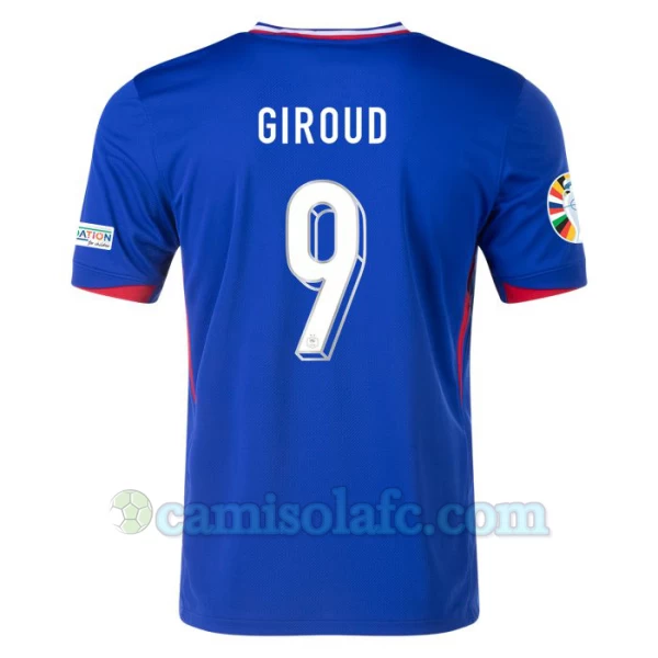 Camisola Futebol França Olivier Giroud #9 UEFA Euro 2024 Principal Homem Equipamento