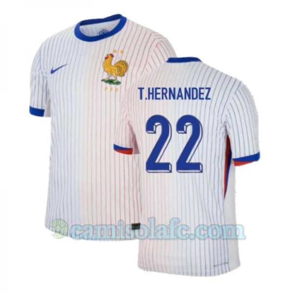 Camisola Futebol França T. Hernandez #22 UEFA Euro 2024 Alternativa Homem Equipamento