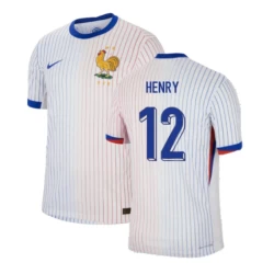 Camisola Futebol França Thierry Henry #12 UEFA Euro 2024 Alternativa Homem Equipamento