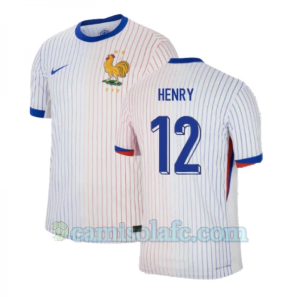 Camisola Futebol França Thierry Henry #12 UEFA Euro 2024 Alternativa Homem Equipamento