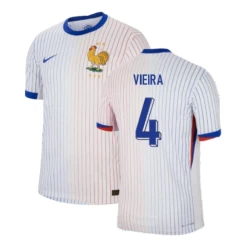 Camisola Futebol França Vieira #4 UEFA Euro 2024 Alternativa Homem Equipamento