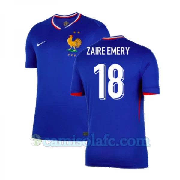 Camisola Futebol França Zaire Emery #18 UEFA Euro 2024 Principal Homem Equipamento