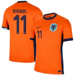 Camisola Futebol Holanda Berghuis #11 UEFA Euro 2024 Principal Homem Equipamento