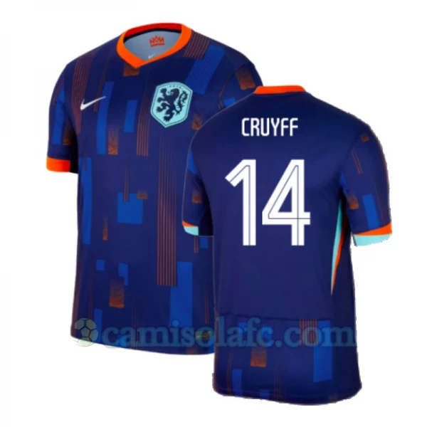Camisola Futebol Holanda Cruyff #14 UEFA Euro 2024 Alternativa Homem Equipamento