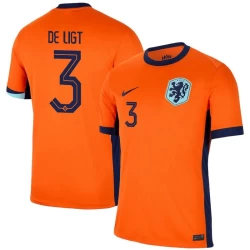 Camisola Futebol Holanda De Ligt #3 UEFA Euro 2024 Principal Homem Equipamento