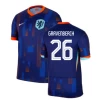 Camisola Futebol Holanda Gravenberch #26 UEFA Euro 2024 Alternativa Homem Equipamento