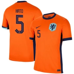 Camisola Futebol Holanda Hato #5 UEFA Euro 2024 Principal Homem Equipamento