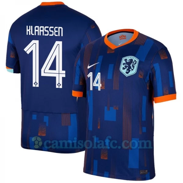 Camisola Futebol Holanda Klaassen #14 UEFA Euro 2024 Alternativa Homem Equipamento
