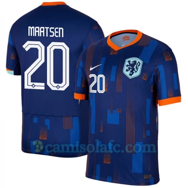 Camisola Futebol Holanda Maatsen #20 UEFA Euro 2024 Alternativa Homem Equipamento