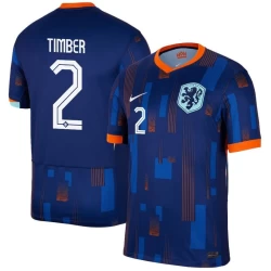 Camisola Futebol Holanda Timber #2 UEFA Euro 2024 Alternativa Homem Equipamento