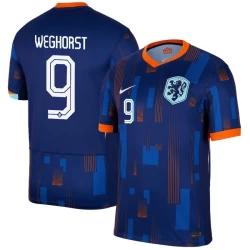 Camisola Futebol Holanda Weghorst #9 UEFA Euro 2024 Alternativa Homem Equipamento