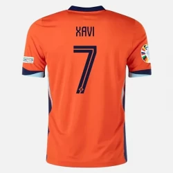 Camisola Futebol Holanda Xavi #7 UEFA Euro 2024 Principal Homem Equipamento