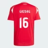 Camisola Futebol Hungria Daniel Gazdag #16 UEFA Euro 2024 Principal Homem Equipamento