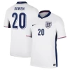Camisola Futebol Inglaterra Bowen #20 UEFA Euro 2024 Principal Homem Equipamento