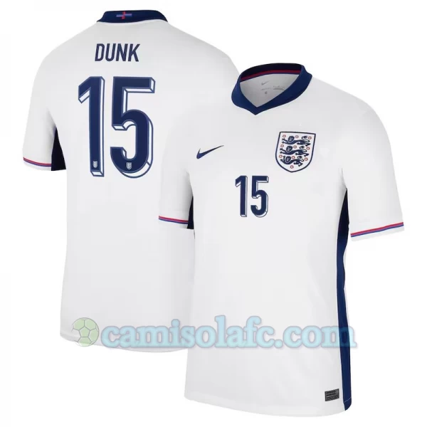 Camisola Futebol Inglaterra Dunk #15 UEFA Euro 2024 Principal Homem Equipamento