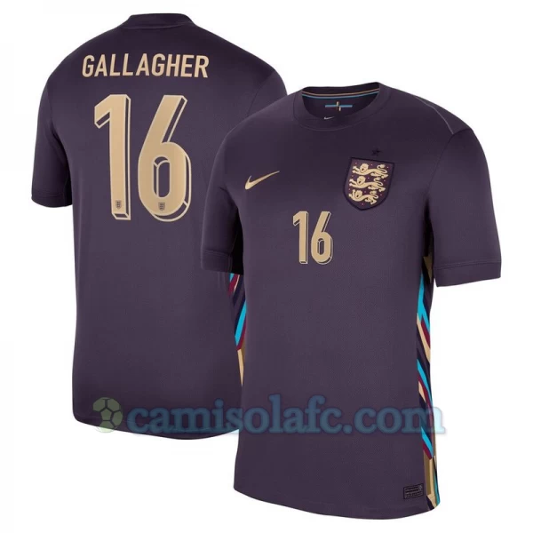 Camisola Futebol Inglaterra Gallagher #16 UEFA Euro 2024 Alternativa Homem Equipamento