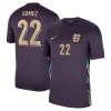 Camisola Futebol Inglaterra Gomez #22 UEFA Euro 2024 Alternativa Homem Equipamento