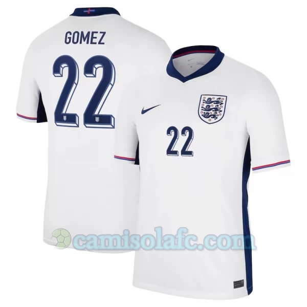 Camisola Futebol Inglaterra Gomez #22 UEFA Euro 2024 Principal Homem Equipamento