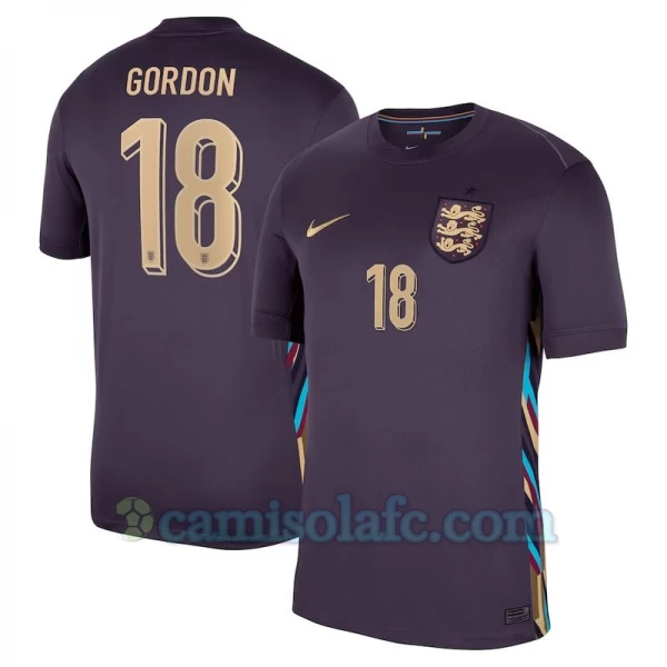 Camisola Futebol Inglaterra Gordon #18 UEFA Euro 2024 Alternativa Homem Equipamento