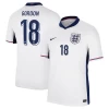 Camisola Futebol Inglaterra Gordon #18 UEFA Euro 2024 Principal Homem Equipamento