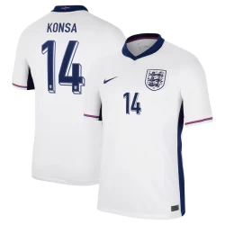 Camisola Futebol Inglaterra Konsa #14 UEFA Euro 2024 Principal Homem Equipamento