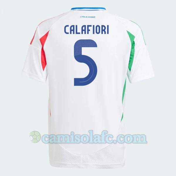 Camisola Futebol Itália Calafiori #5 UEFA Euro 2024 Alternativa Homem Equipamento