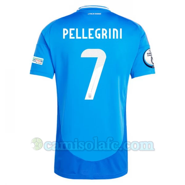 Camisola Futebol Itália Pellegrini #7 UEFA Euro 2024 Principal Homem Equipamento