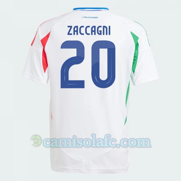 Camisola Futebol Itália Zacagni #20 UEFA Euro 2024 Alternativa Homem Equipamento