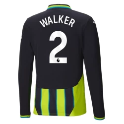 Camisola Futebol Manchester City 2024-25 Kyle Walker #2 Alternativa Equipamento Homem Manga Comprida