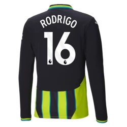 Camisola Futebol Manchester City 2024-25 Rodrigo #16 Alternativa Equipamento Homem Manga Comprida