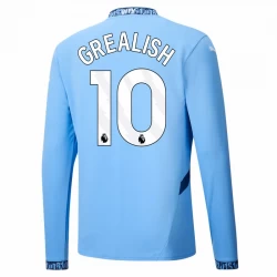 Camisola Futebol Manchester City Jack Grealish #10 2024-25 Principal Equipamento Homem Manga Comprida