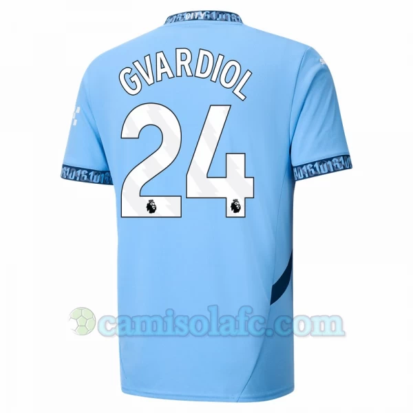 Camisola Futebol Manchester City Josko Gvardiol #24 2024-25 Principal Equipamento Homem