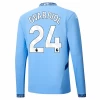 Camisola Futebol Manchester City Josko Gvardiol #24 2024-25 Principal Equipamento Homem Manga Comprida