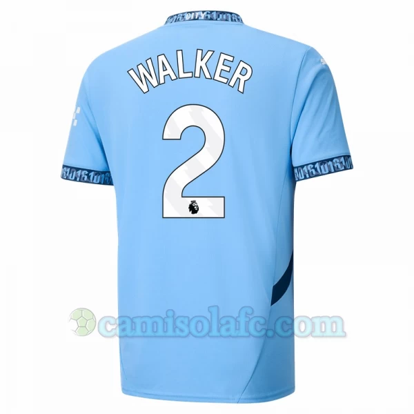 Camisola Futebol Manchester City Kyle Walker #2 2024-25 Principal Equipamento Homem