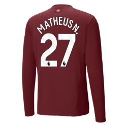 Camisola Futebol Manchester City Matheus N. #27 2024-25 Terceiro Equipamento Homem Manga Comprida