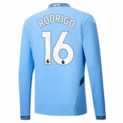 Camisola Futebol Manchester City Rodrigo #16 2024-25 Principal Equipamento Homem Manga Comprida