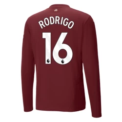 Camisola Futebol Manchester City Rodrigo #16 2024-25 Terceiro Equipamento Homem Manga Comprida