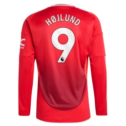 Camisola Futebol Manchester United Hojlund #9 2024-25 Principal Equipamento Homem Manga Comprida