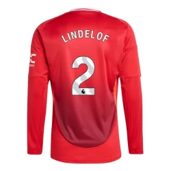 Camisola Futebol Manchester United Lindelof #2 2024-25 Principal Equipamento Homem Manga Comprida